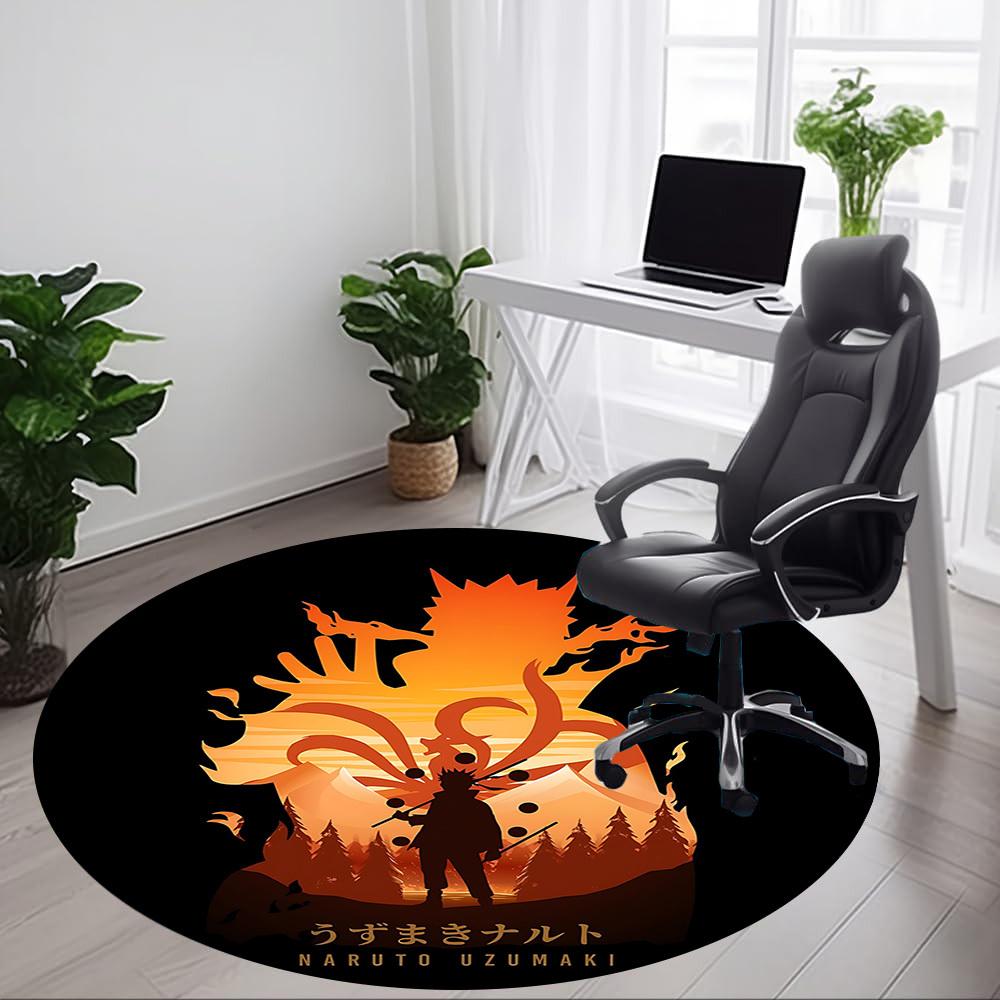 1 шт. Круглый ковер Naruto Режим Мудреца для офиса, Под офисные стулья, Спальня, Гостиная, Домашний декор a0926094