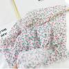 Floral Print Neckerchief Small Hijab Scarfs Women Fashion Handkerchief Neck Scarf Shawls Cotton Blends Korean Hair Scarves 58CM