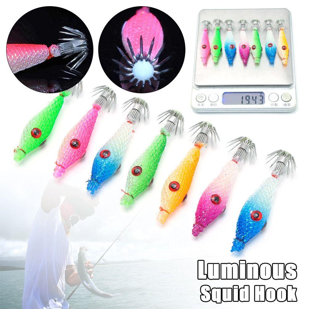 5.5см Рыболовные принадлежности Рыболовные аксессуары Кальмаровые крючки Рыболовные крючки Искусственные приманки Мягкая приманка Джиг
