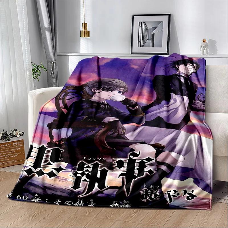 3D аниме Черный дворецкий мультяшное одеяло, мягкое одеяло для дома, спальни, кровати, дивана, пикника, путешествий, офиса, отдыха, одеяло, детское одеяло