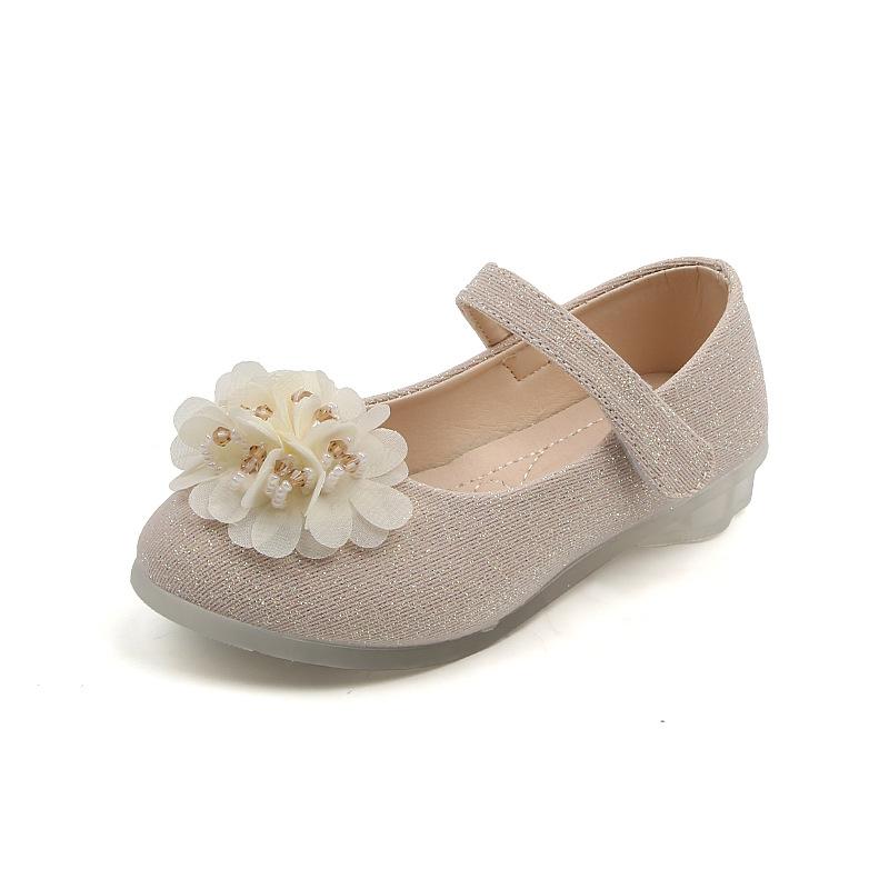 2024 Новые Милые Кожаные Туфли для Девочек Корейский Стиль Розовые Сладкие Туфли Принцессы Мэри Джейн для Свадьбы Танцевальной Вечеринки Низкий Каблук Простые Цветы