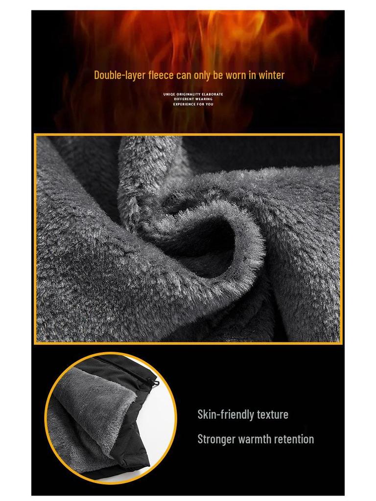 Мужская повседневная куртка с капюшоном на флисовой подкладке - Коллекция Осень/Зима 2025