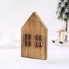 Wood Craft Eco-friendly Unique Design No Glitch Nordic Style Miniature Christmas Decor Good Texture Small House Wooden Craft Household Supply