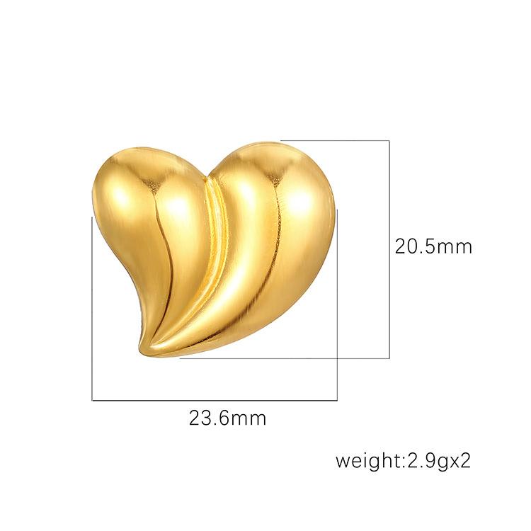 Серьги Wind Splicing Color из нержавеющей стали Love, женские трендовые серьги с покрытием из 18-каратного золота, легкие роскошные серьги