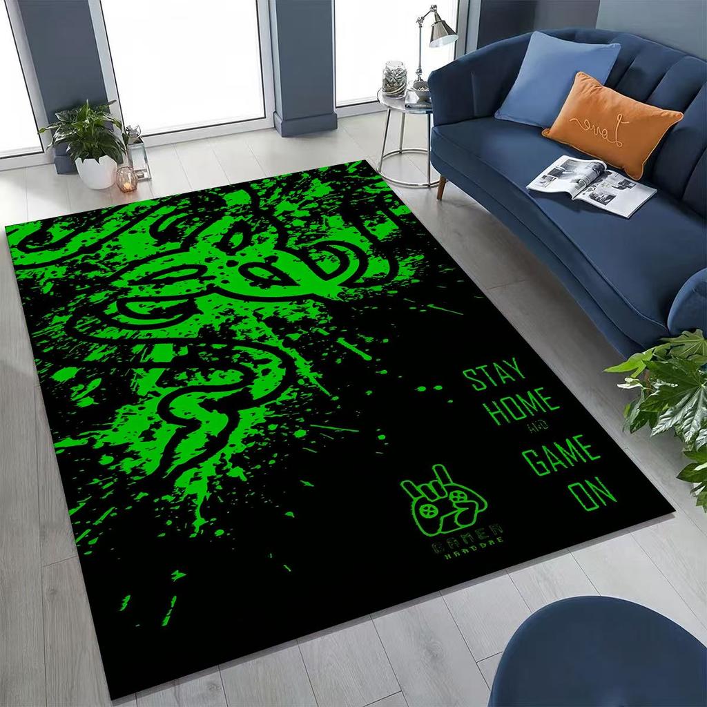 Модный ковер с логотипом Razer в стиле мото-арт для спальни, гостиной, дивана, домашний придверный коврик, большой детский нескользящий напольный коврик