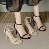 Fashion Temperament Show Simple About A Word Buckle Sandals New Summer Elegant Sexy High Heels Open Toe Sandals Women