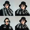 T-Shaped Shoulder Wrap Wool Blend Neck Warmer Fashion Knitted Shawl  for Women