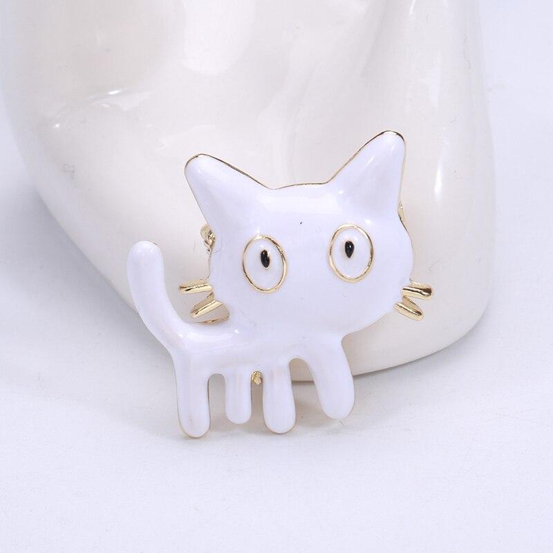 Blucome Модная черная эмалированная брошь в форме кошки для женщин, девочек, детей, шапки, воротник, корсаж, одежда, броши, аксессуары