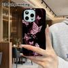 Phone Case: 2D flat design suitable for iPhone 18 17 16 15 14 13 Pro film protective case, couple style, hollow butterfly, Christmas and Halloween gif