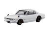 Aoshima Bunka Kyozai Rakupla Snap Kit Nissan C10 Skyline Custom Wheels Scale Plastic Model Kit (AOSHIMA) No. 16CU-WH 2000GT-R (White) 1/32 Pre-Colored
