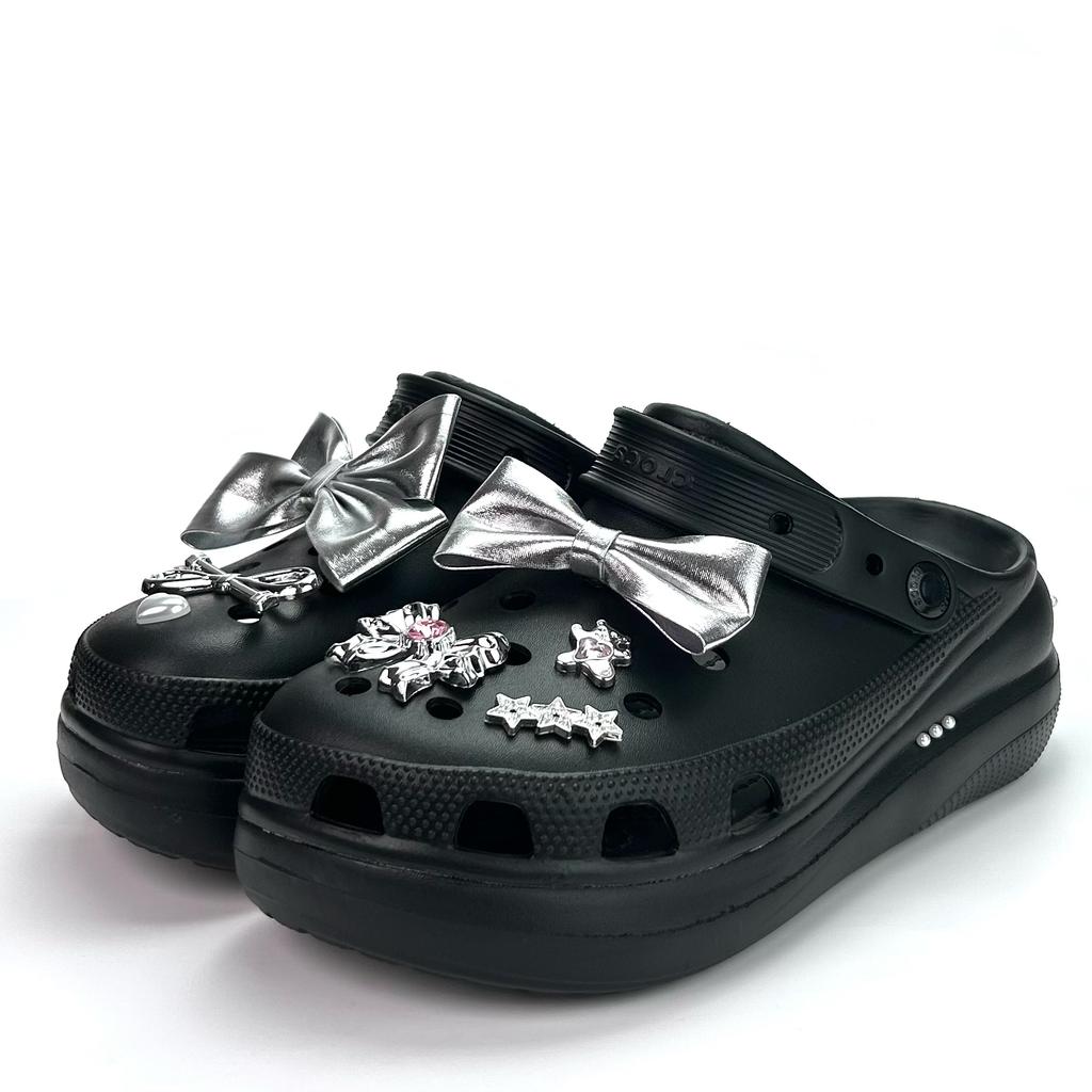 Crocs EVA Classic Crush Clog Blade Wing Angel Удобные и Модные Туфли Перфорированные Туфли Унисекс Серебристый