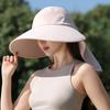 Summer Hat Women's Outdoor Extra Large Brim Sun Hat Neck Protector Face Cover Sun Protection Hat Shade Shawl Hat