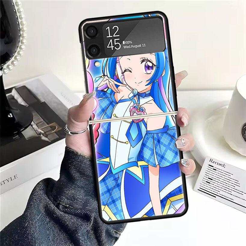 Чехлы Аниме Pretty Cure для Samsung Galaxy Z Flip 4 5 6 7 3 Z Flip7 Flip6 Flip4 Flip5 Flip3 5G Жесткий противоударный чехол Fundas
