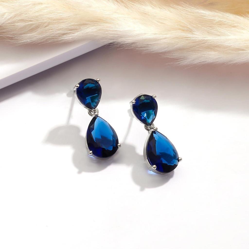 Комплект ожерелья с родиевым покрытием, инкрустированный кристаллами, стильная бижутерия, подарок для женщин и девушек