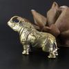 Миниатюрная латунная скульптура носорога, дзен-декор для рабочего стола, украшение для автомобиля, микро-ландшафт, дзен-сад, подарок, брелок, аксессуары