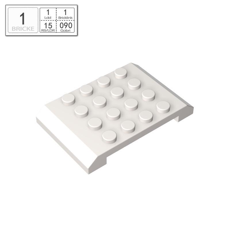 BRICKE 4x6 Wedge Plate Roof Compatible with LEGO 32739 - DIY Educational Building Blocks Parts