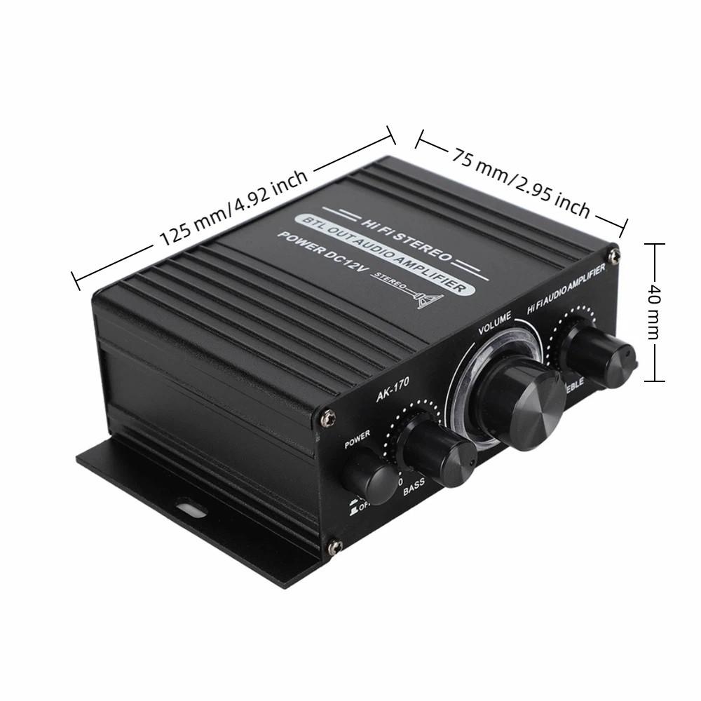 47K Resolution Mini Power Amplifier 20w+20W Power Amplifier Durable Stereo Amplifier  Motorcycles