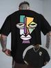 2026 Cubism Abstract Face Art Graphic T Shirt Vintage Aesthetic Back Print Casual Oversize Streetwear Unisex Short Sleeve Tee