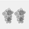 Metal Flower Stud Earrings for Women Premium Exaggerated Golden New  Party Jewelry Gifts Accessories