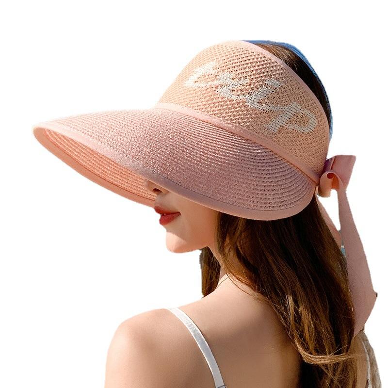 Новая весенне-летняя женская бейсболка, шляпа от солнца, универсальная соломенная шляпа, складная пляжная шляпа с солнцезащитным козырьком и защитой от солнца