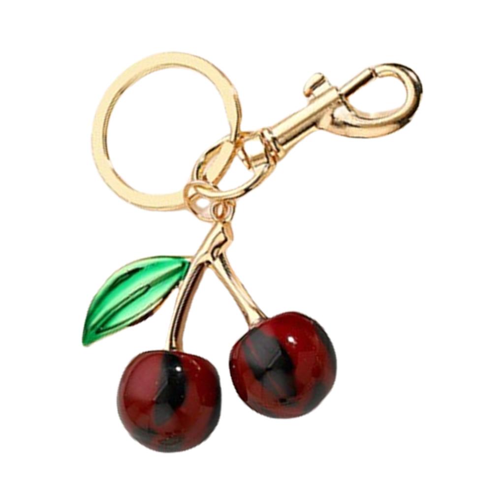 Unique Resin Cherry Pendant With Leopard Print Designs Purse Charm For Fashionable Women And Accessory Collectors