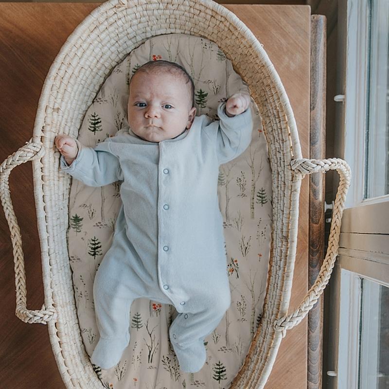 Pack of 2pcs Baby Fitted Sheet Crib Bed Cover Sheet Cartoon Print Bassinet Sheet Mattress Covers Elastic Removable Cover