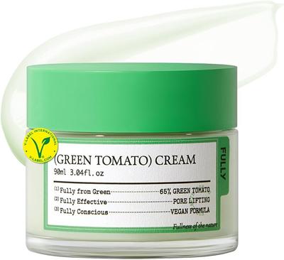 Крем FULLY Green Tomato 90 мл, успокаивающий, питательный, восстанавливающий, увлажняющий, корейская косметика, Kbeauty, образец