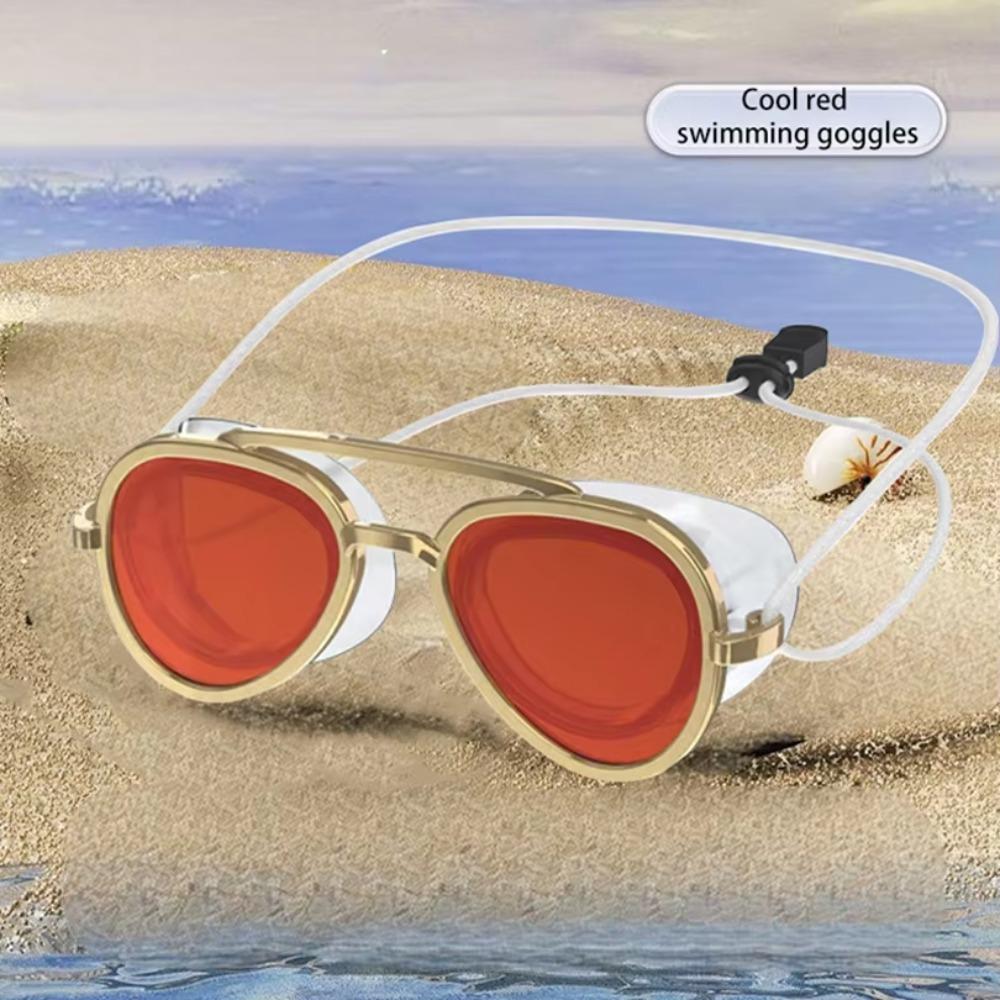 Adjustable Silicone Anti-Fog Swim Goggles Full Angle Retro Goggles Full-View Swim Goggles Surfing