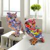 American Creative Home New Colorful Crafts Owl Resin Ornaments Office Living Room Entrance Decoration