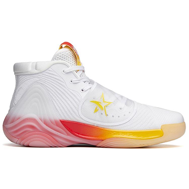 Anta KT6 Star Mark High-Top Basketball Shoes Men Sneakers White Yellow Red 112131101A-2
