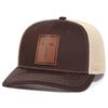 Men Sword Cross Brown Leather Patch Baseball Cap Micro Curved Hats Outdoor Sunscreen Leisure Caps Spring Autumn Travel Tourism Beach Vacation