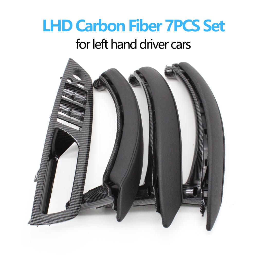 Набор из 7 шт., левая и правая внутренняя дверь, окно, панель переключателя с кожаным чехлом для BMW X5 X6 E70 E71