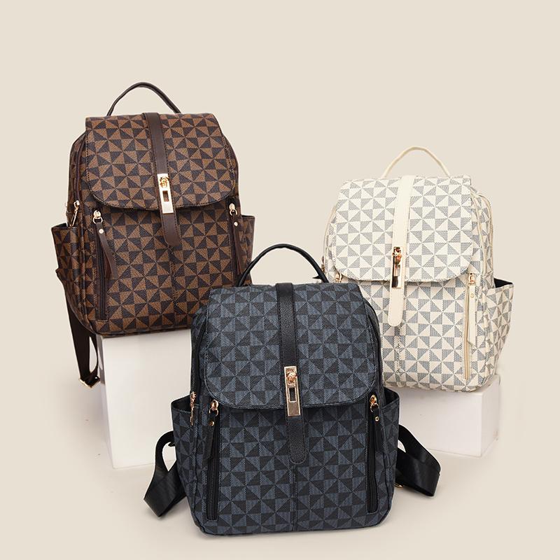 PU Backpack Women Printed Backpack