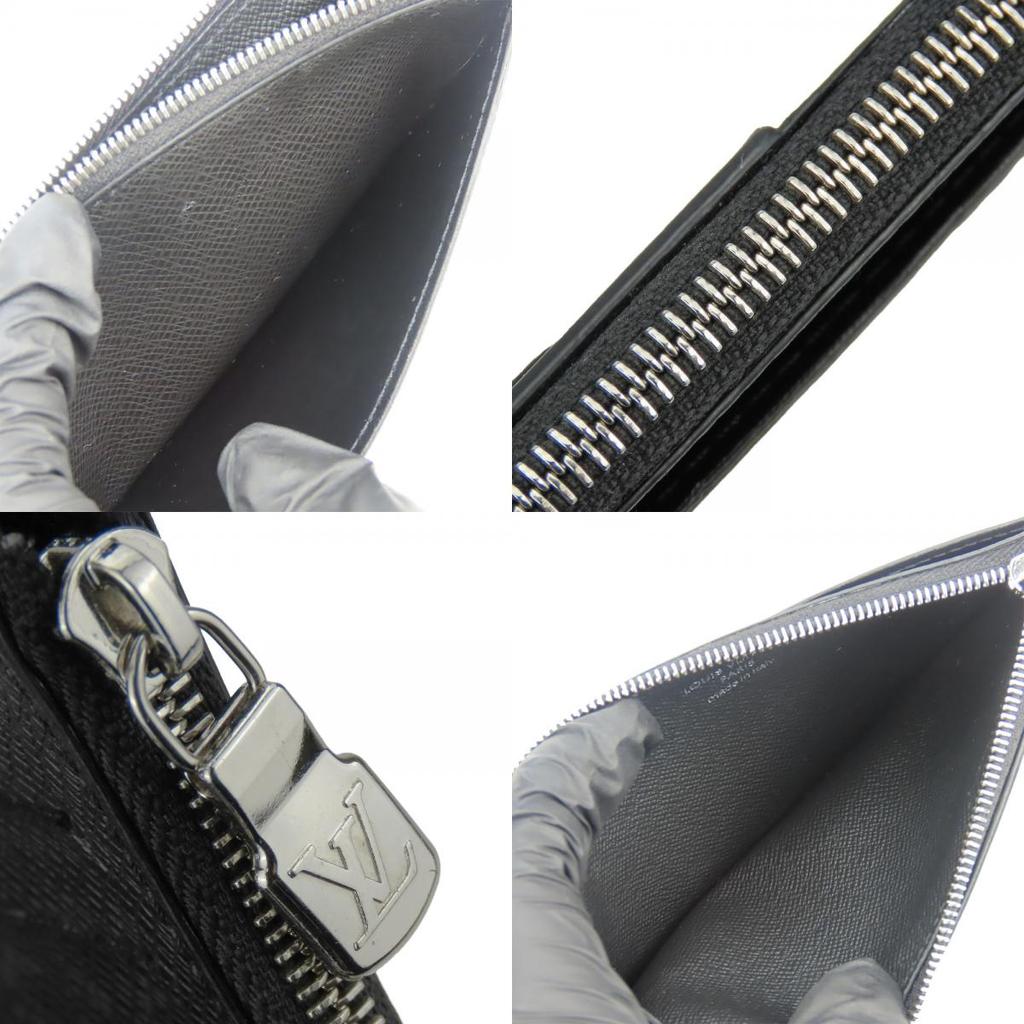 Used LOUIS VUITTON Coin Case Coin Card Holder M30271 Monogram Eclipse Noir Black Fragment Case