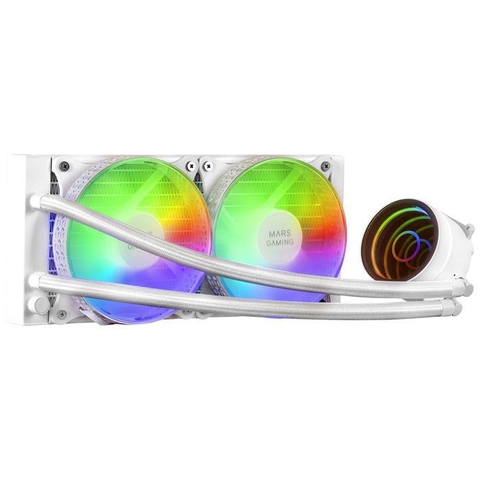 Kit Watercooling AIO - MARS GAMING - ML-One RGB - 240mm - Blanc - 12 Cm