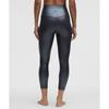 Lululemon Align  High Rise Ribbed Crop 23   Shine Radiate Foil Print Black Night
