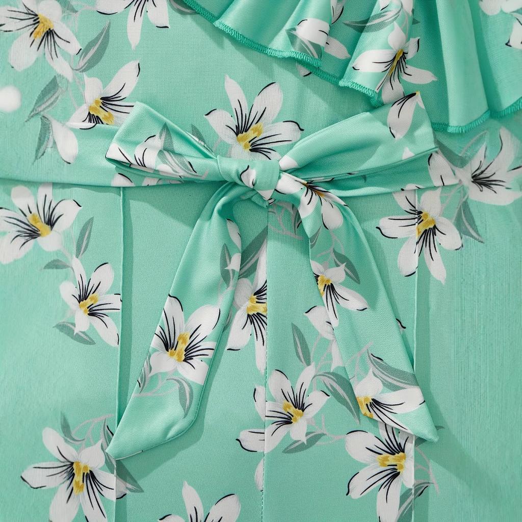 Повседневный комбинезон с цветочным принтом для девочек, летний повседневный комбинезон для детей