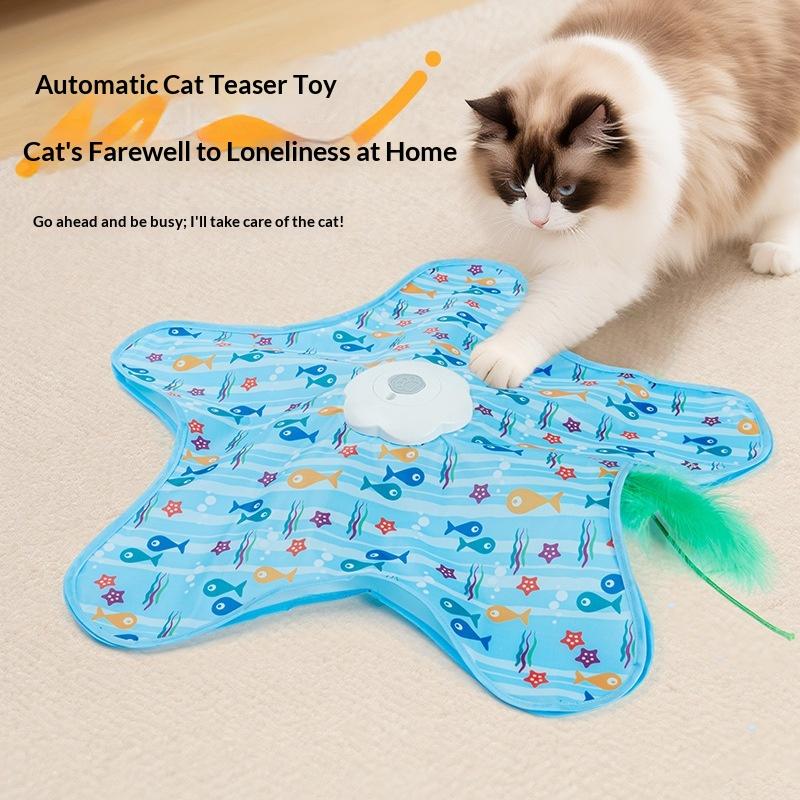 Smart Sound-Activated Cat Hunting Cover Automatic Rotating Interactive Cat Tunnel Toy