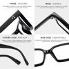 0~+ 3.00 Женские очки для чтения, большие мужские портативные диоптрийные очки высокой четкости, квадратная большая оправа, аксессуары для пресбиопии