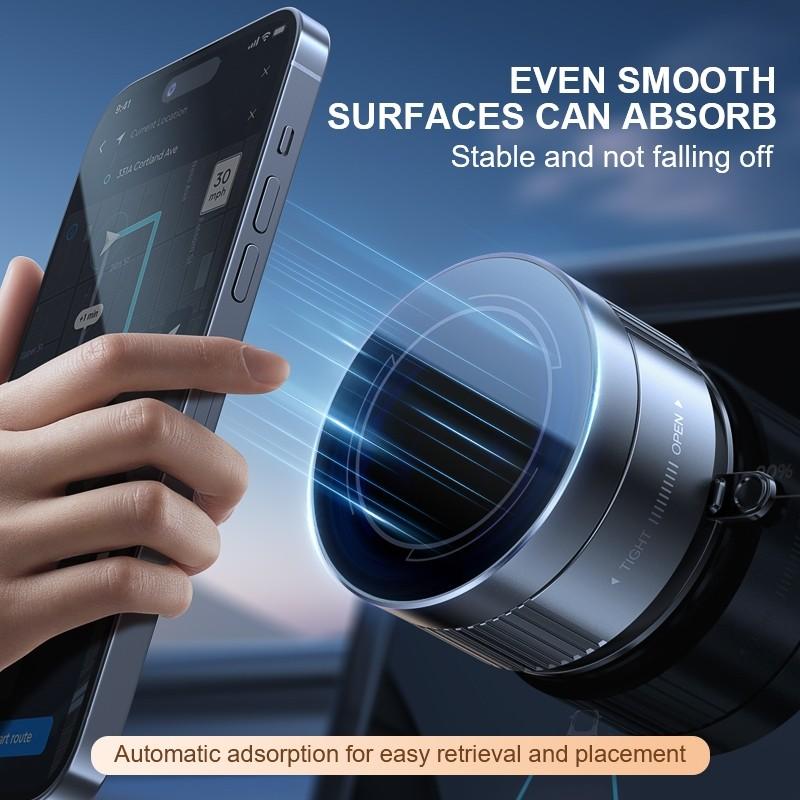 Интеллектуальный вращающийся на 360 ° вакуумный автомобильный держатель для телефона, складной магнитный вакуумный адсорбционный автомобильный кронштейн, универсальный складной держатель