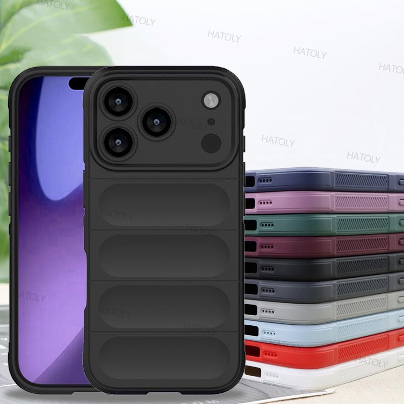 For iPhone 17 Pro Case For iPhone 17 Air iPhone 17 Pro Max Cover Funda Anti-Slip Silicone Shockproof Protective Phone Back Cover