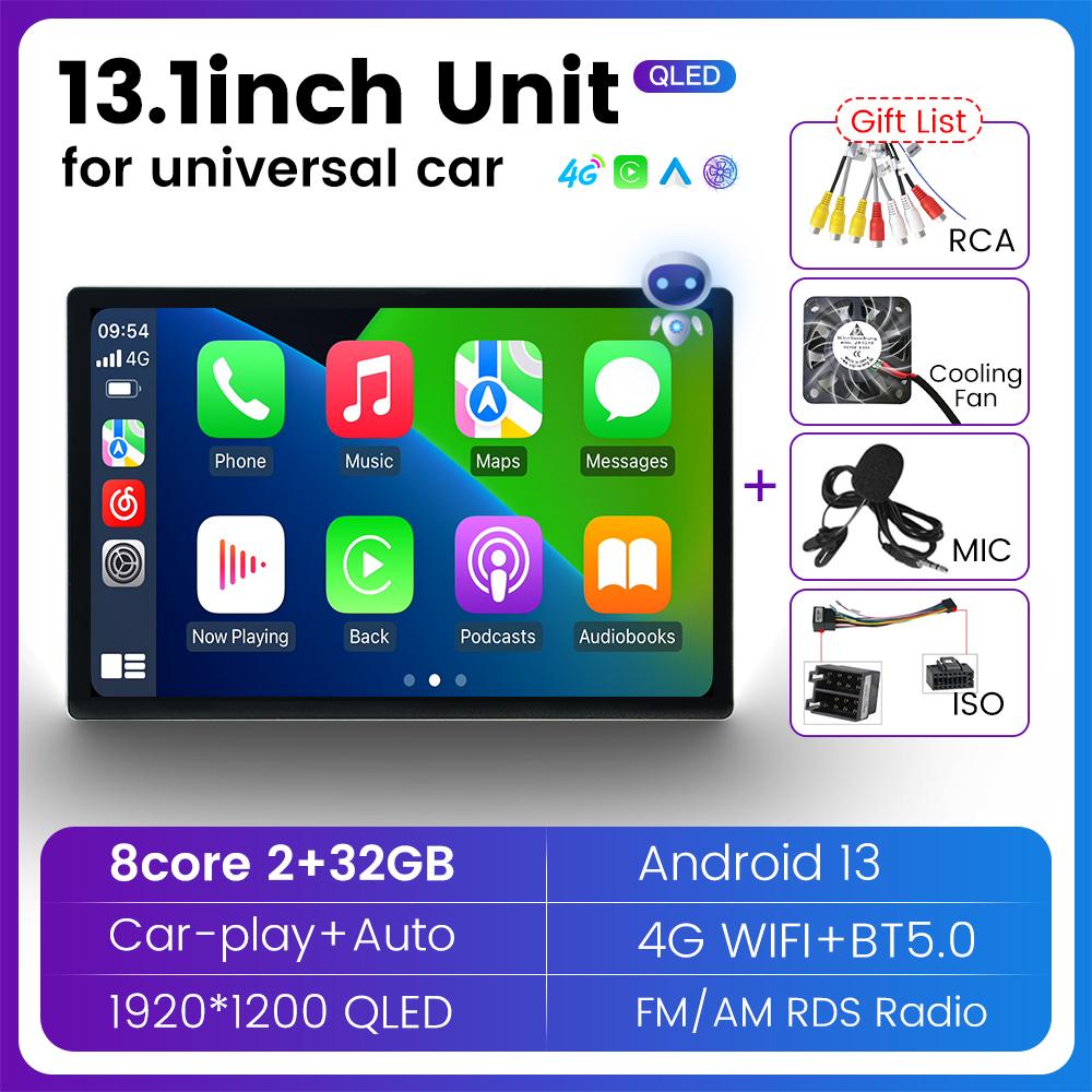 Navifly 13.1" Android All In One 2 Din Universal Car Radio Multimedia Video Player GPS Stereo For Volkswagen Nissan Hyundai Kia