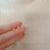 Cross Stud Earrings, Women Are Simple and Small, and They Can Wear Invisible Earrings To Work.