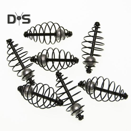 Кормушка для ловли карпа с грузилом, пружинная катушка, встроенная кормушка для метода, метатель приманки, держатель для приманки для карпа, корзина для клетки, рыболовные принадлежности