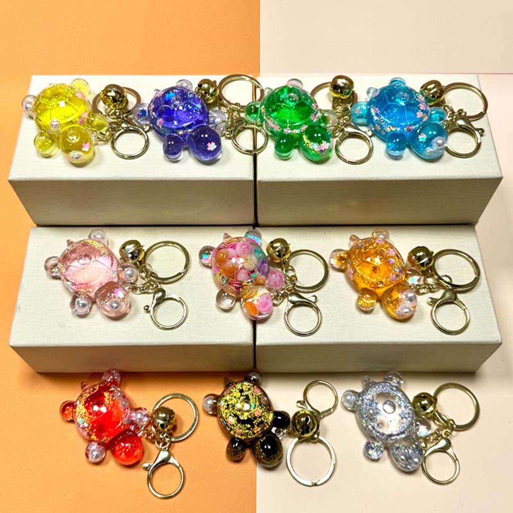 Акриловые украшения, куклы-черепахи конфетного цвета, блестящая черепаха, маленький орнамент, брелок в виде черепахи для девочек и мальчиков