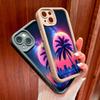 For Huawei P50 Pro P40 Lite Honor 8X 9X X9 Tecno Spark Go Infinix Smart 8 Vivo V29 V30 Y02 Y16 Cartoon Coconut Tree Full Lens Protect Soft Phone Case
