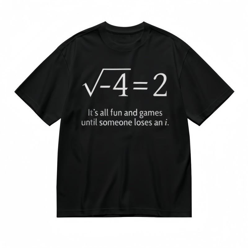 Men’s Plus Size Classic ; Math Nerd Humor; Minimalist Typography Graphic Unisex T-Shirt