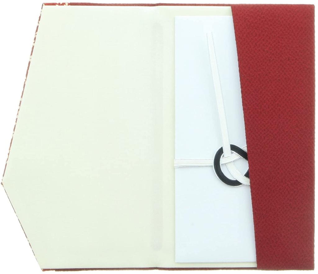 Daiko Sangyo Сделано в Японии Эстер Маленький Цветочный Чиримен Фукуса (Ткань Упаковочная ткань) с золотым конвертом, темно-красный, 681-2