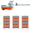 Shaving Razor Blades For Fusione 5 Face Shaver Cassettes Straight Razor Blade Shave Beard Case Replaceable Heads For Men