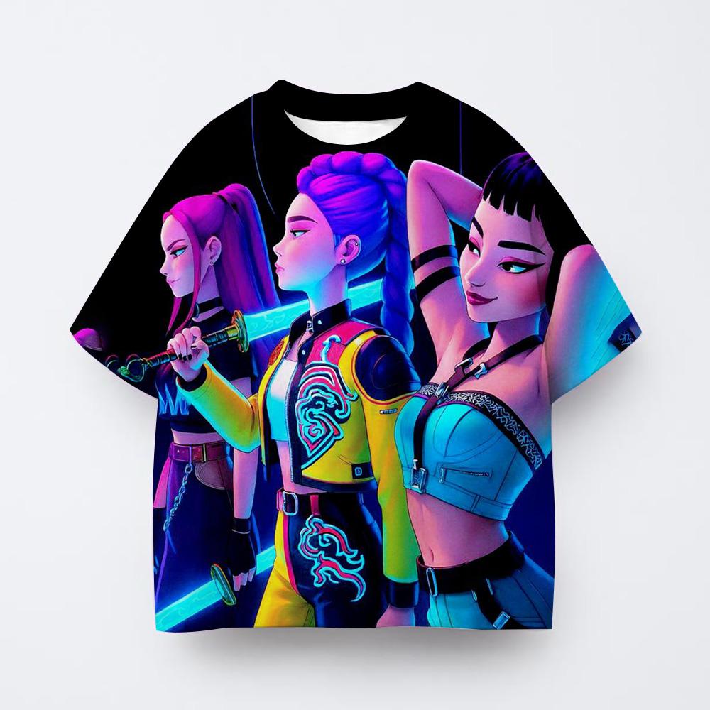 K-pop футболка группы охотников на ведьм летняя молодежная спортивная футболка с коротким рукавом для мальчиков и девочек одежда